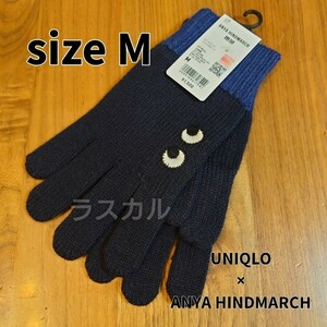 【M】UNIQLO×ANYA HINDMARCH ユニクロ アニヤハインドマーチ ヒートテック 手袋