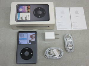 Apple iPod classic MC297J/A アップル A1238 アイポッド クラシック 160GB イヤホン 元箱付 動作品 中古