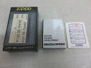 ZIPPO ジッポー MAZDA SPEED マツダスピード 9AAA00052A 1998年製 ケース付き MADE IN USA アメリカ製 MAZDA マツダ レア 新品 未使用品