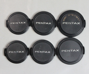 111563 【並品 ペンタックス】 PENTAX 49mm・52mm・58mm レンズキャップ 各2枚まとめて6枚 送料最安140円～