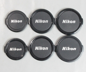 1115145 【良品 ニコン】 Nikon レンズキャップ 白文字 52mm 2枚+ 58mm 2枚+ 62mm 2枚 まとめて6枚 送料最安140円～