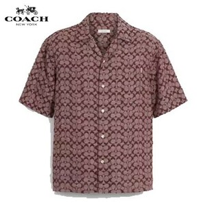 ◆新品/正規品◆【COACH★C7812】コーチ メンズ シグネチャーキャンプシャツ コットン100％ M(日本サイズ:L) 定価50,600円 即決!!