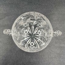 573-4 ガラス製シュガーポット 検 茶器洋食器ガラス工芸ボヘミアボヘミアン人気インテリア置物小物入れ美しい素敵_画像6