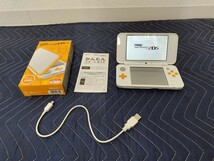 Nintendo 任天堂 Newニンテンドー2DS LL ホワイト×オレンジ JAN-001 通電チェックのみ_画像1