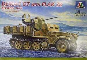 イタレリ No.371 1/35 Sd.Kfz.10/5 DEMAG D7 WITH Flak 38 デマーグ D7 Flak38 対空機関砲 搭載型 