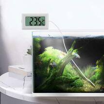 デジタル 水温計 ホワイト 温度計 LCD 液晶表示 水槽 アクアリウム 小型_画像3