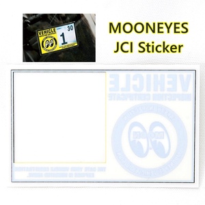 【送料無料】 正規品 MOONEYES JCI ステッカー DM221 検査標章 シール 普通車 軽自動車 イエロー インスペクション 貼って剥がせる