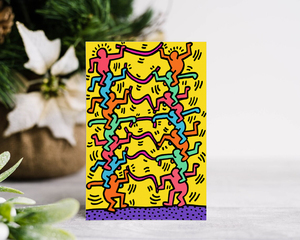 PKH09-キース・へリング Keith Haring ポストカード postcard ハガキ 雑貨 イラスト 小物 インテリア street art オリジナル