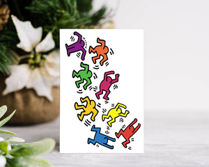 PKH013-キース・へリング Keith Haring ポストカード postcard ハガキ 雑貨 イラスト 小物 インテリア street art オリジナル