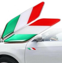 イタリア 国旗 エンブレム ステッカーチューン デカール カスタム アクセサリー FIAT フィアット500 チンクエチェント パンダ 500C 500X_画像1
