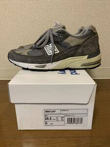 中古　ニューバランス NEW BALANCE Catalogue Pack UK 40周年 アニバーサリー スニーカー UK製 26.5cm グレー M991UKF