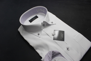 3枚セット【新品】BIELMAN(山喜)　デザインBBワイシャツ長袖 標準体 形態安定　3L(45-86) 白ドビー/バイアス柄UND105/009(5D538-540