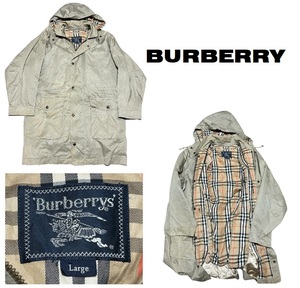 希少バーバリーBURBERRYノバチェック・ダウンライナー付きマウンテンパーカー★コート★ベージュ★L