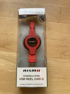 新品 未使用 NISMO USB REEL CABLE ニスモ iPhone iPad iPod リール ケーブル アップル Apple