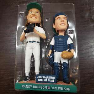 #28311　ボブルヘッド フィギュア　RANDYJOHNSONランディ51 DANWILSONダン6 SEATTLE MARINERS シアトルマリナーズ 人形 箱付 インテリア