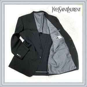 YVES SAINT LAURENT イヴサンローラン 高級ラグジュアリー テーラードジャケット ブラック メンズ 裏生地シャドー柄デザイン