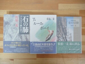 B92●【佐伯一麦サイン本 3冊】ア・ル―ス・ボーイ/石の肺　アスベスト禍を追う/旅随筆集 麦の冒険 全初版 帯付 直筆 三島由紀夫賞 230324