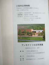 D50☆ 【 絶版 】 アンモナイト化石写真集 三笠市立博物館 1988年 北海道 年代 分類 地層 産地 アンモナイト化石写真集編集委員会 230511_画像9