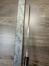 正本総本店　刺身　柳刃　包丁　本霞玉白鋼　　尺　30cm KS0430 水牛角柄 _画像7