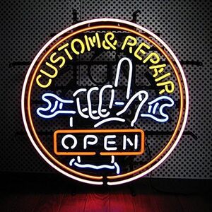 ネオンサイン　NEON SIGN 【CUSTOM & REPAIR 】　　/看板　ネオン　車屋　 店舗/アメリカン雑貨 ガレージ 　カスタム＆リペア