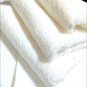 【泉州タオル】【新品未使用】800匁ホワイトバスタオルセット2枚組 しっかり吸水 ふわふわ質感 新品タオル タオルまとめての画像4