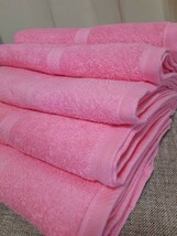 【泉州タオル】【新品未使用】800匁ピンクバスタオルセット2枚組 しっかり吸水 ふわふわ質感 新品タオル タオルまとめて_画像6