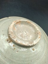 李朝 平茶碗 青磁 皿 15.3cm 朝鮮 古美術 骨董 【2-b】_画像8