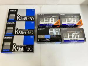 （L-81）新品 未使用品 maxell RX-HiFi120 VHS SONY L-500HiFiベータテープ 14個　まとめ