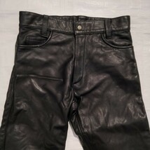 B‘s Leather bikers　レザーパンツ　leather pant　ブラック　革　牛革　バイク用　コーリン　corin 革パン　5ポケット　jeans型　BLACK　_画像2