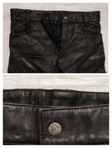 B‘s Leather bikers　レザーパンツ　leather pant　ブラック　革　牛革　バイク用　コーリン　corin 革パン　5ポケット　jeans型　BLACK　_画像9