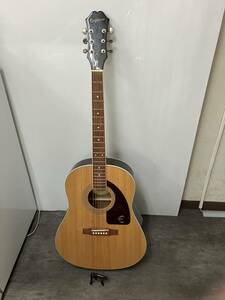 Epiphone/エピフォン AJ-220S/N 全長約107㎝ 弦高約5㎜ アコースティックギター カポタスト付き 傷汚れ錆び等有 動作未確認 現状お渡し