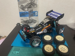 【送料無料 中古 フルベア テクニゴールド 2.4Ｇ】タミヤ ラジコン ホットショット 2 Ⅱ ユージ　ダンパー TAMIYA RC HOT SHOT 2 ジャンク 