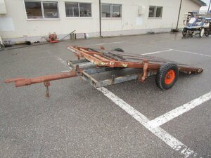 （富山)シーソー式 コンバイントレーラー メーカー不明 ジャンク品 コンバインカー　富山県黒部市より直接引取のみ