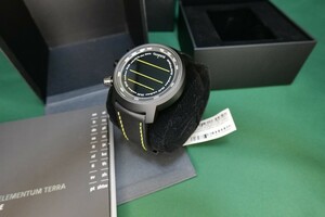  new goods unused Suunto ere men tam tera SUUNTO ELEMENTUM TERRA black yellow leather AQUA / VENTUS / TERRA ABC field watch 