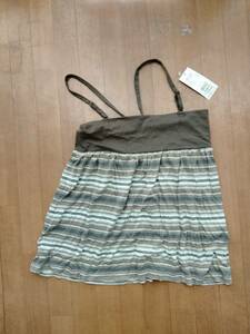 *5145 jpy. price . attaching * unused * border * camisole * Brown 