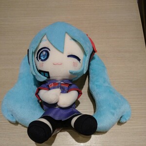 【タグ無し】約18cm ボーカロイド 初音ミク タイトー限定 ぬいぐるみ ウインクver.