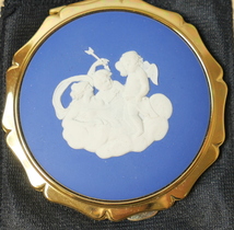 ウェッジウッド WEDGWOOD ストラットン Stratton コンパクトケース エンジェル アンティーク_画像3