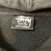 美品　STUSSY WEAR ステューシー　パーカー　XL オーバーサイズ　フリース　ブラック　裏起毛_画像5