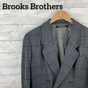 美品　Brooks Brothers ブルックスブラザーズ　テーラードジャケット　M　千鳥格子　ブレザー　スーツ　グレー　