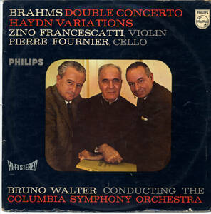 AL804■ワルター/フランチェスカッティ/フルニエ■ブラームス：ヴァイオリンとチェロのための二重協奏曲(LP)蘭盤