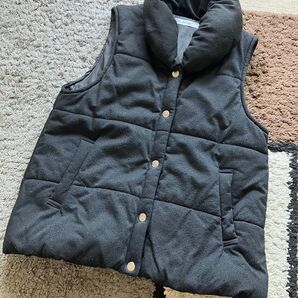 クロスプラス ダウンベスト ブラック M