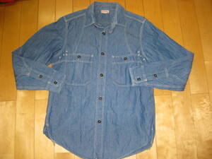 フリーホイーラーズ　FREEWHEELERS　ハマースミスシャツ　HAMMERSMITH SHIRTS　シャンブレー　サイズ15　UNION SPECIAL OVERALLS