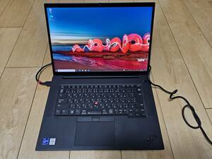 Lenovo Thinkpad P1 Gen4 / Core i9 11950H / Mem 32GB / SSD: 512GB / RTX3080 16GB / IPS 4K マルチタッチ