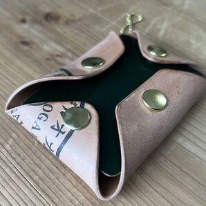 4ホックマルチケースRグリーン【送料無料】レーデルオガワアニリン染コードバン・カラーオーダー可(メール受付)solorileather.blog.jp