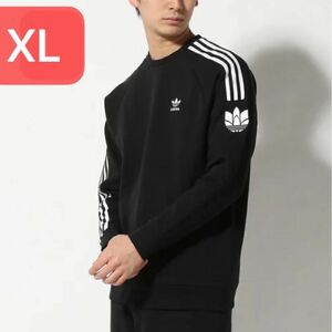 【新品未使用】adidas Originals 3ストライプ クルースウェット / アディダス　スウェット ブラック