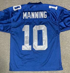 NFL Eli Manning 直筆サイン レプリカジャージ イーライマニングユニフォームゲームシャツ NYジャイアンツGiants 検)Peyton スーパーボウル