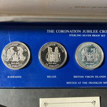 1978年　THE CORONATION JUBILEE CROWN COINS プルーフ銀貨5枚セット★18_画像5