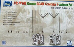 リッチモデル　1/35スケール　ドイツ GG400 小型発電機 ＋ 車載無線用アンテナ