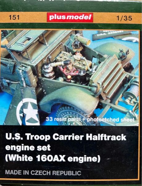 plus model 1/35 scale U.S. Troop Carrier Halftrack engine set