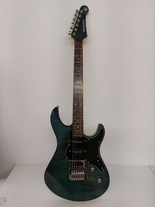 10985　YAMAHA PACIFICA612VⅡFM ヤマハ パシフィカ IDB インディゴブルー エレキギター ソフトケースなど付属品あり 現状品